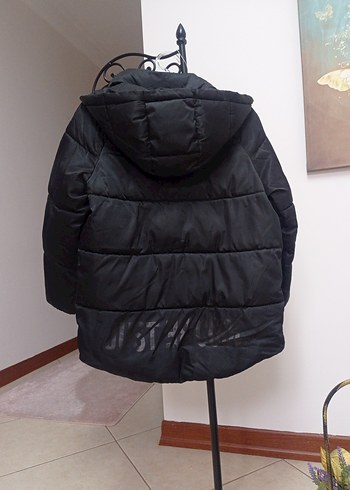 Siyah  Çocuk Kaban mont - Görsel 6
