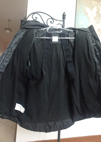 Siyah  Çocuk Kaban mont - Görsel 4