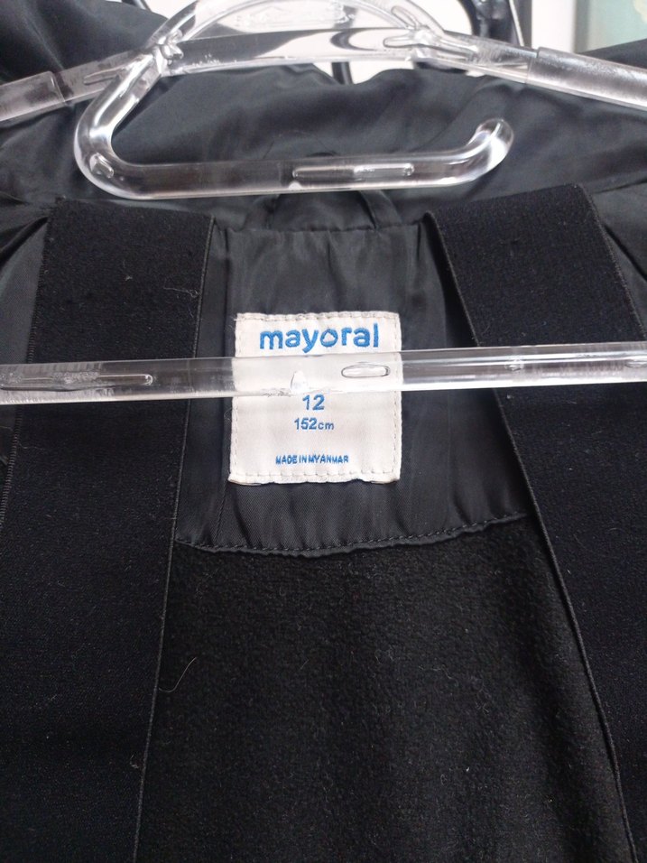 Siyah  Çocuk Kaban mont - Görsel 3