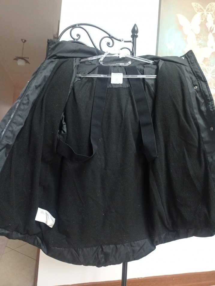 Siyah  Çocuk Kaban mont - Görsel 4