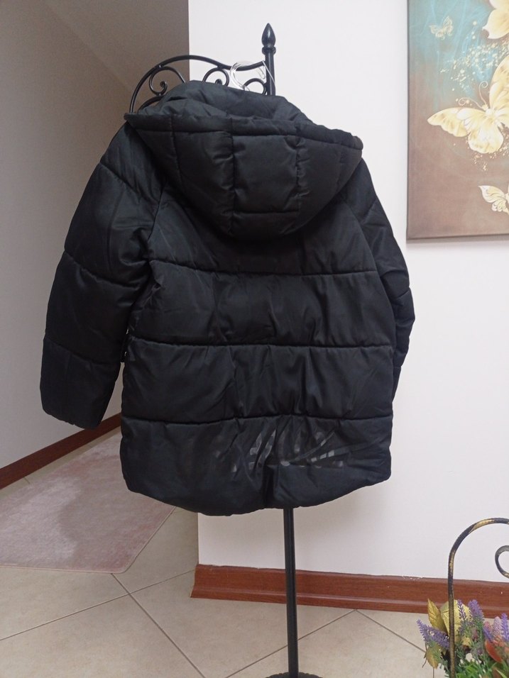 Siyah  Çocuk Kaban mont - Görsel 5