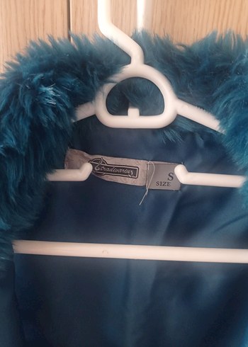 Koyu Mavi Kürklü Kadın Yelek - Görsel 4