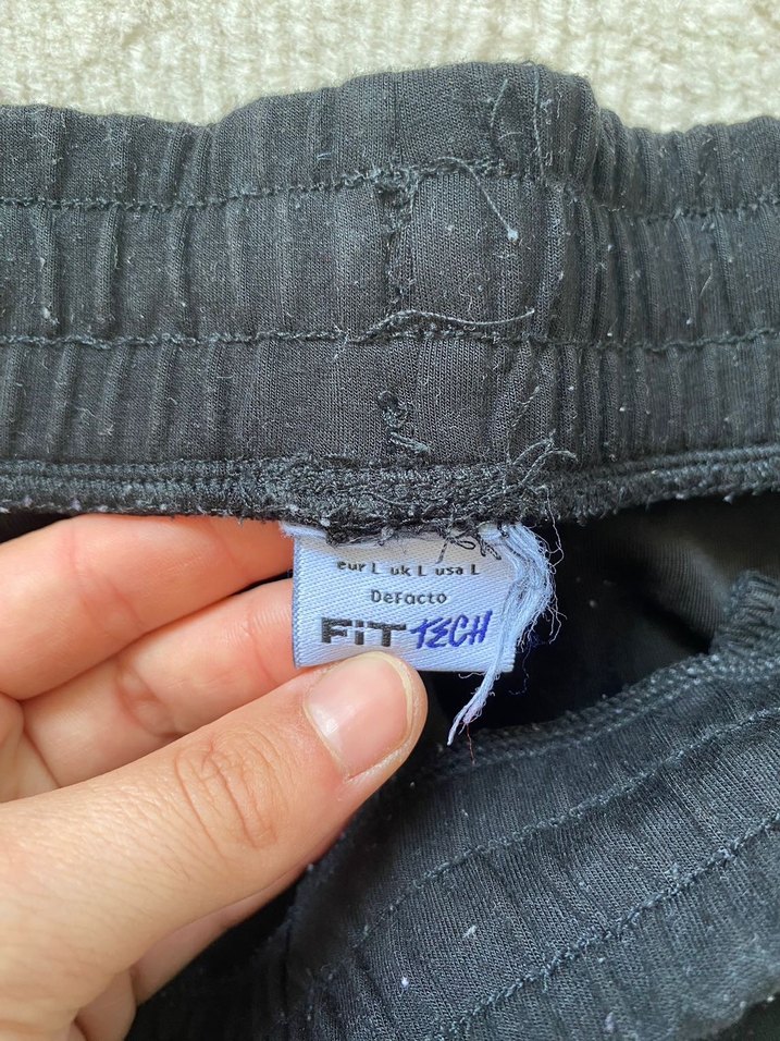 Siyah Rahat Kesim Kadın Spor Pantolonu - Görsel 2