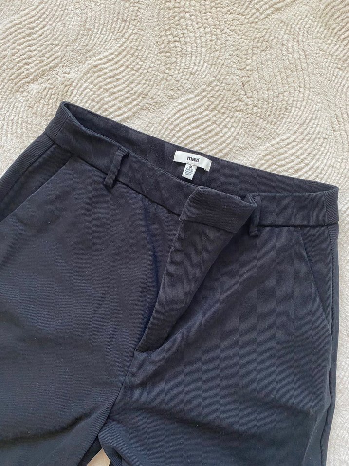 Gri Kadın Regular Fit Kumaş Pantolon - Görsel 3