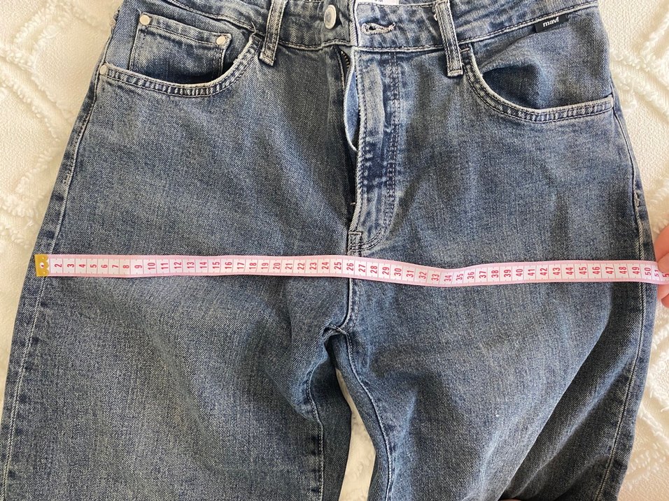 Gri Midi Boy Rahat Kesim Kadın Kot Pantolon - Görsel 4