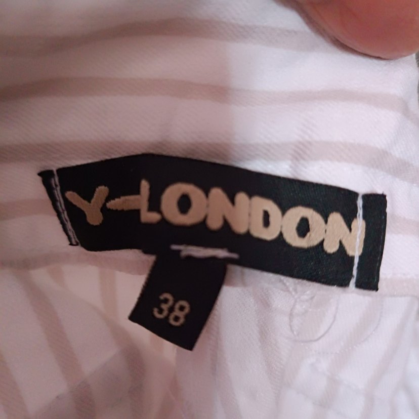 Bej Çizgili Keten Mini Bermuda Şort - Görsel 4