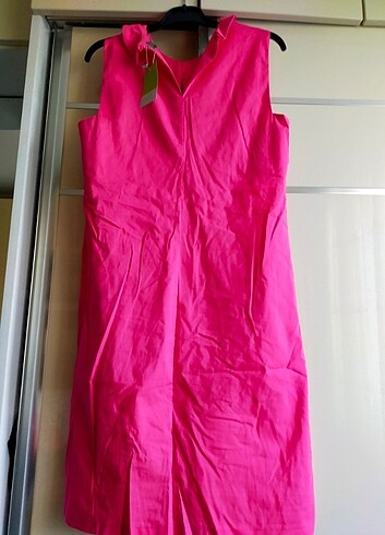 Sıfır ürün pembe elbise
