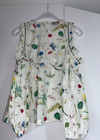 Beymen Çiçek Desenli Kolsuz ku çiçek bluz - Görsel 3