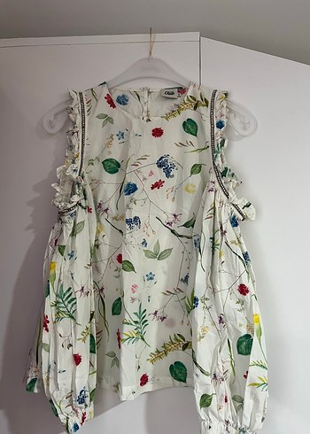 Beymen Çiçek Desenli Kolsuz ku çiçek bluz - Görsel 2