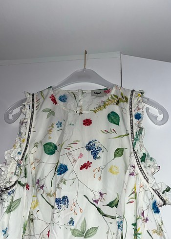 Beymen Çiçek Desenli Kolsuz ku çiçek bluz - Görsel 6