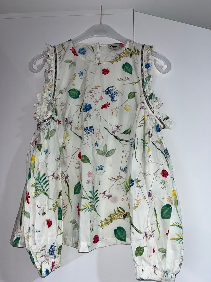 Beymen Çiçek Desenli Kolsuz ku çiçek bluz - Görsel 3