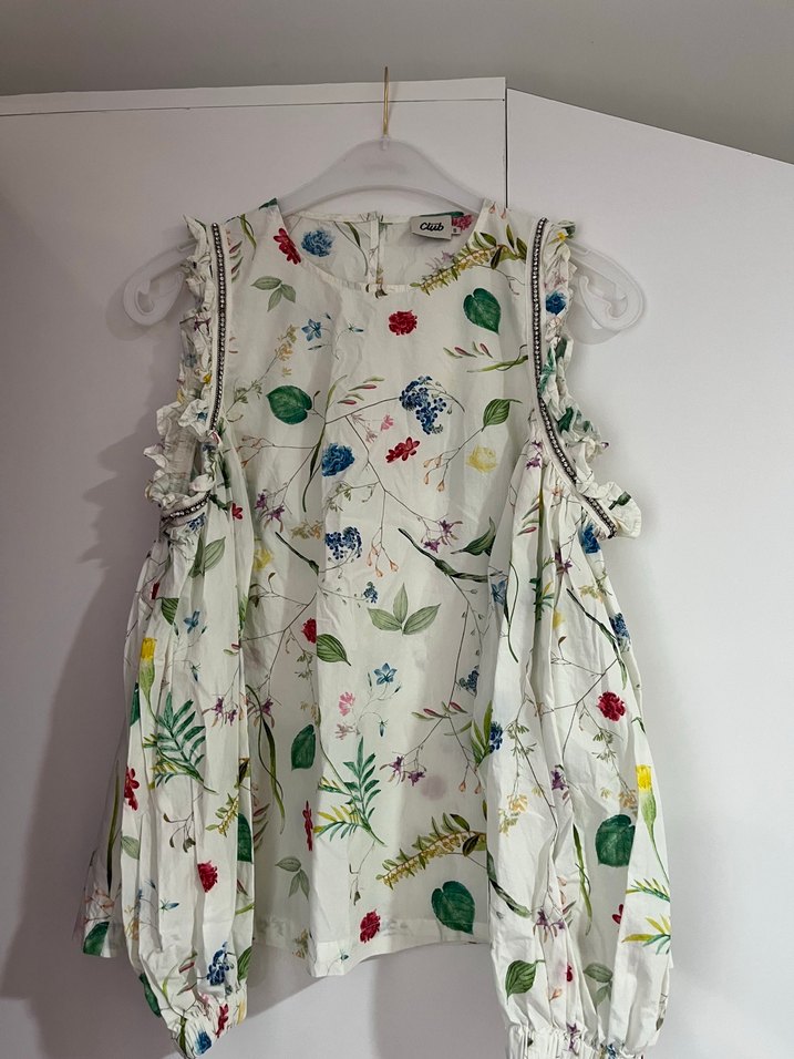 Beymen Çiçek Desenli Kolsuz ku çiçek bluz - Görsel 2