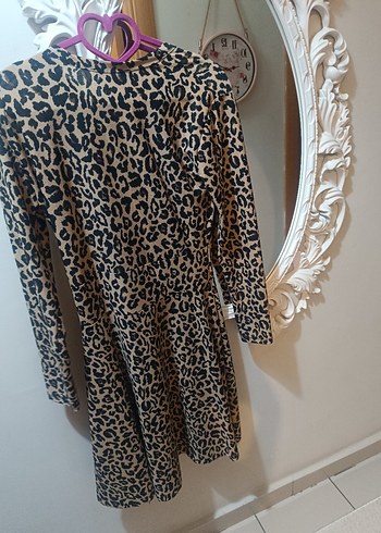 kadı Leopar Desenli Uzun Kollu Elbise - Görsel 2