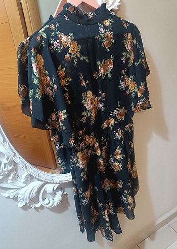 Çiçek Desenli Bohem Rahat Midi Elbise - Görsel 4