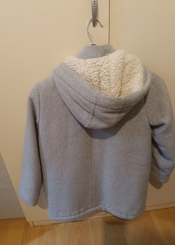 kız Çocuk Gri Düğmeli Street Wear Mont - Görsel 5