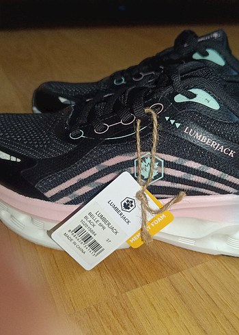 Siyah Bağcıklı Kadın Spor Ayakkabı - Görsel 2