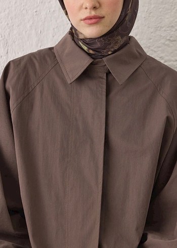 FRESH SCRAFS DELIA DESEN PAMUK İPEK EŞARP KAKAO - Görsel 4