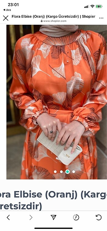 Zara Flora Elbise (oranj)