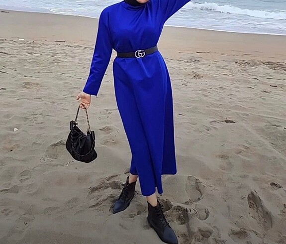 Saks Mavisi Scuba Elbise