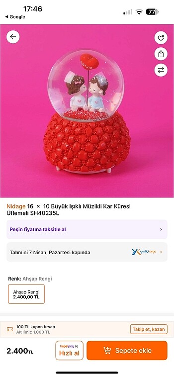 Beden kırmızı Renk 16*10 BÜYÜK KAR KÜRESİ