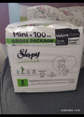 Sleepy Natural Mini Bebek Bezi 100 Adet