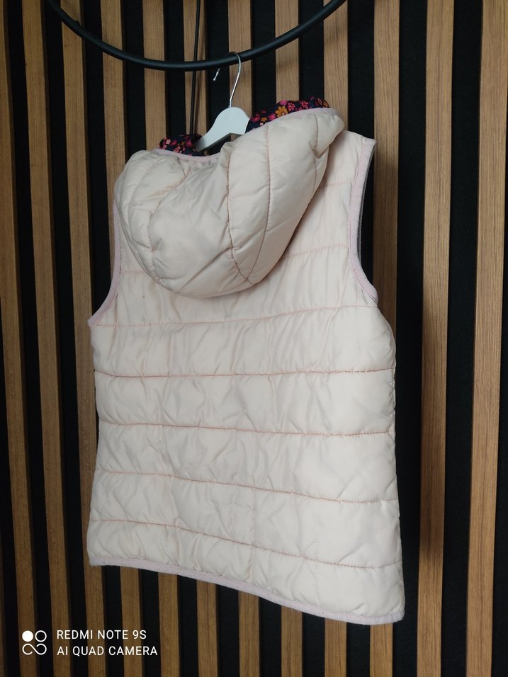 Kız Çocuk Çiçek Desenli Fermuarlı Yelek - Görsel 2