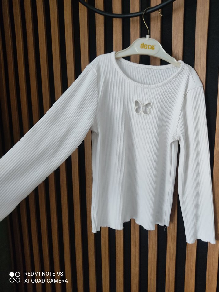 Beyaz Uzun Kollu  badi iki adet 5-6 yaş - Görsel 2