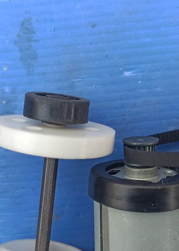 24  Volt Dc Motor Kasnak Mekanizması ( Çift milli Set) - Görsel 3