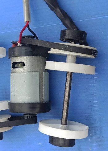 24  Volt Dc Motor Kasnak Mekanizması ( Çift milli Set) - Görsel 5