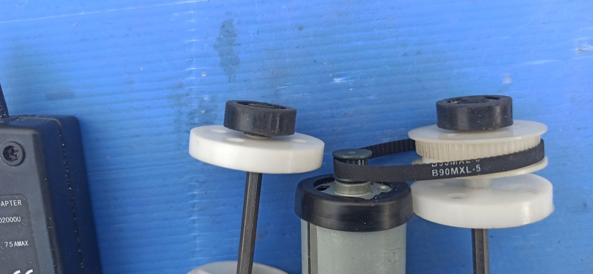 24  Volt Dc Motor Kasnak Mekanizması ( Çift milli Set) - Görsel 3