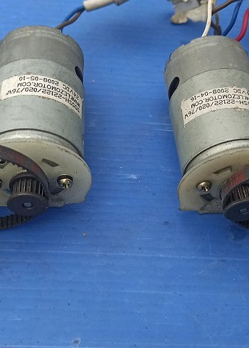 2 adet 24 Volt 76 W Dc Motor Kasnak Mekanizması( Set Halinde) - Görsel 2
