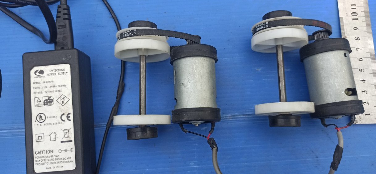 2 adet 24 Volt 76 W Dc Motor Kasnak Mekanizması( Set Halinde) - Görsel 5