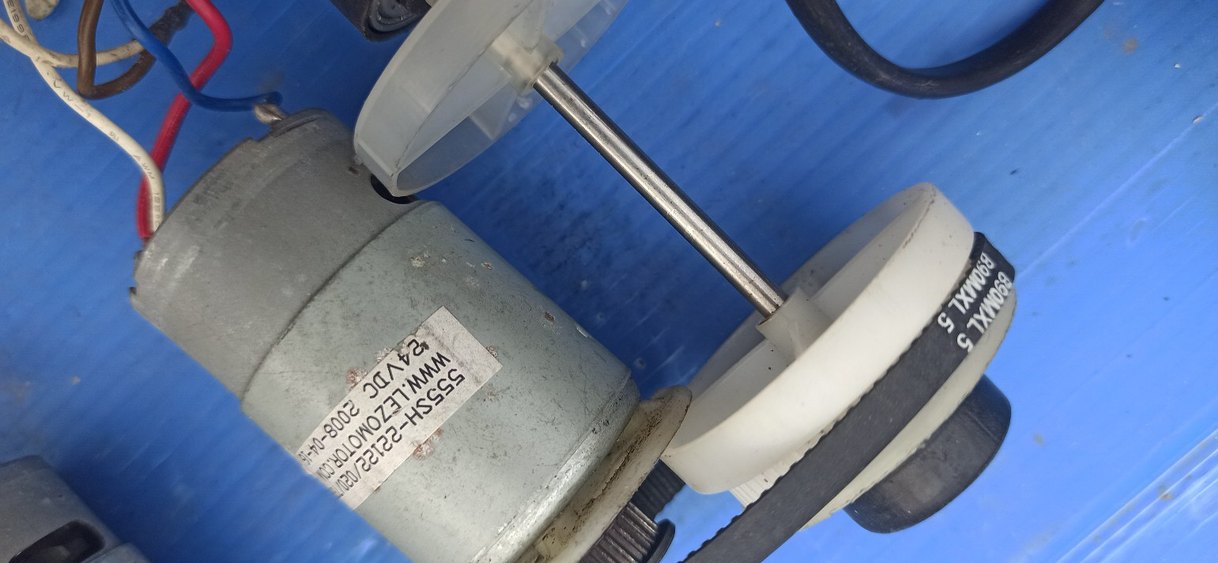 2 adet 24 Volt 76 W Dc Motor Kasnak Mekanizması( Set Halinde) - Görsel 4