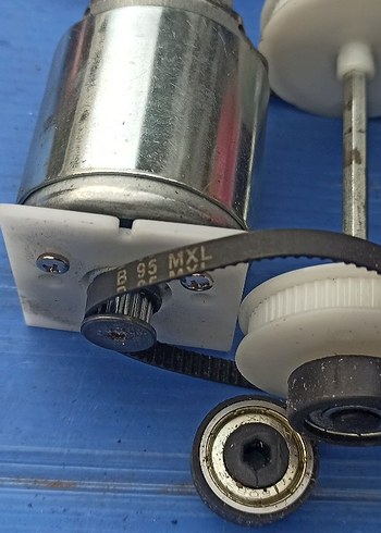 Dc Motor Kasnak Mekanizması 24 v 90 watt Çift çıkışlı) - Görsel 3