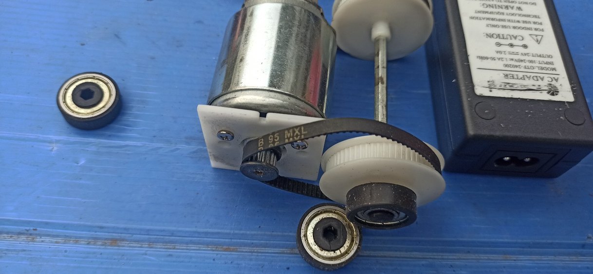 Dc Motor Kasnak Mekanizması 24 v 90 watt Çift çıkışlı) - Görsel 3