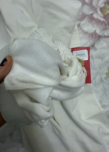 Kadın Beyaz Rahat Kesim Eşofman Altı - Görsel 3