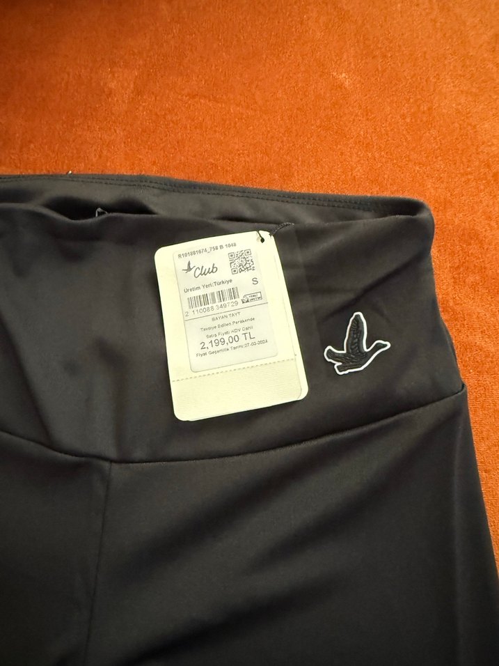 Kadın Gri Spor Tayt Elastik Bel Detaylı - Görsel 3