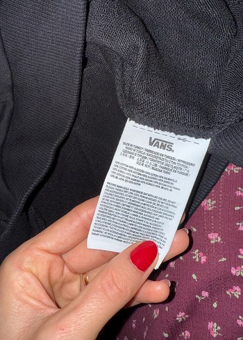 Siyah Vans Kapüşonlu Kadın Sweatshirt - Görsel 4