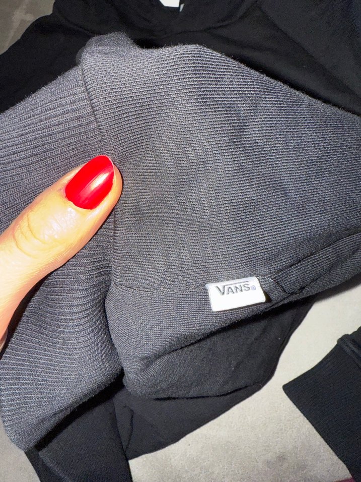 Siyah Vans Kapüşonlu Kadın Sweatshirt - Görsel 2