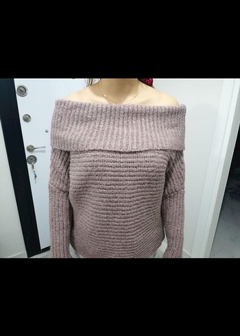 Bej Yumuşak Örgü Kadın Kazak - Görsel 2