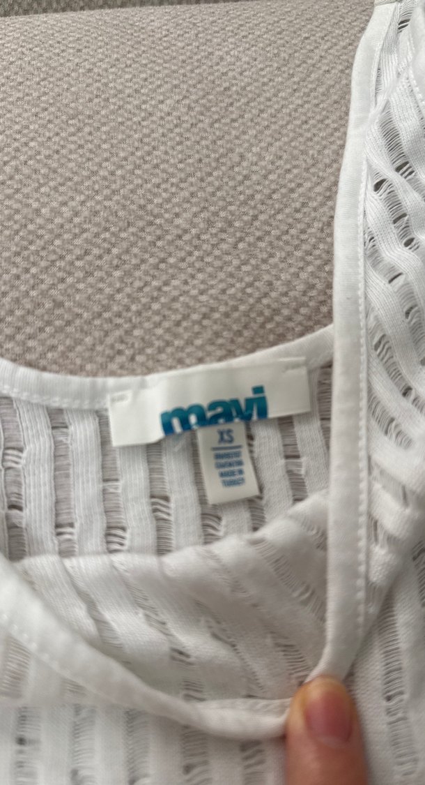 Kadın Beyaz  Örgülü Atlet - Görsel 3