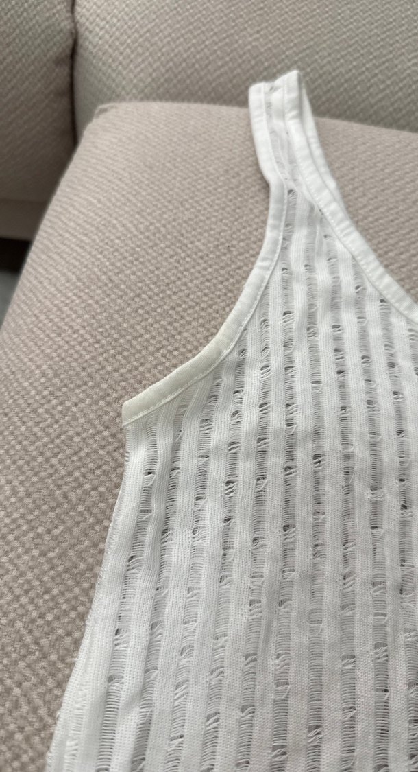 Kadın Beyaz  Örgülü Atlet - Görsel 2