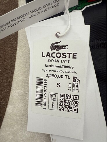 s Beden gri Renk Orijinal lacoste tayt