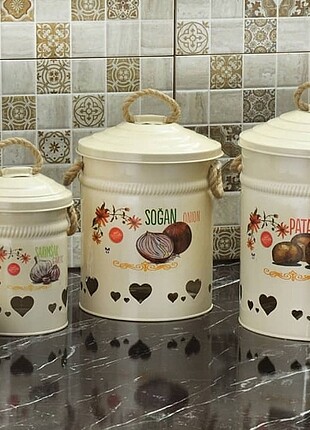 3 Lu Patates Sogan Sarimsak kovasi
