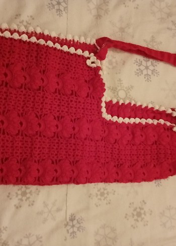 Kırmızı Örgümutfak Önlüğü - Görsel 4