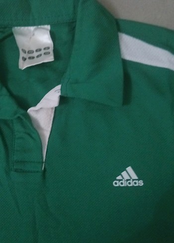 Kızlar için Yeşil Adidas Polo Tişört - Görsel 2