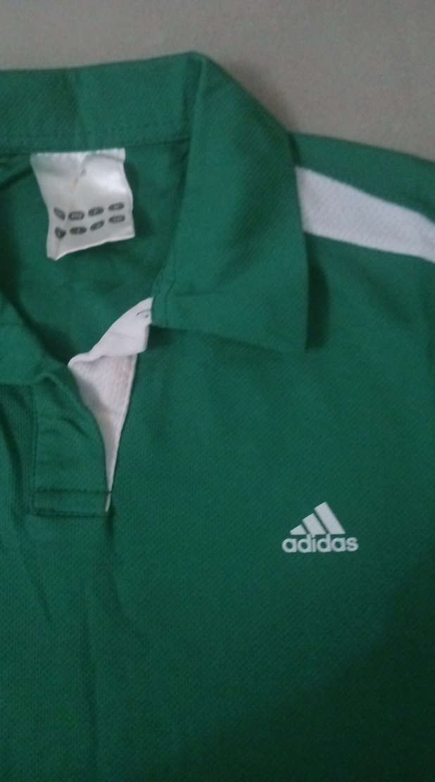 Kızlar için Yeşil Adidas Polo Tişört - Görsel 2