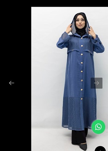 Orhan marka gold düğmeli Uzun Mavi renk Kadın kap/Pardösü - Görsel 6