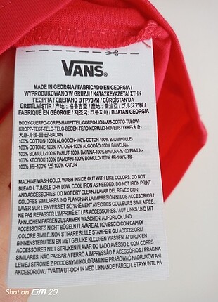 m Beden kırmızı Renk Orjinal Vans Tişört ????