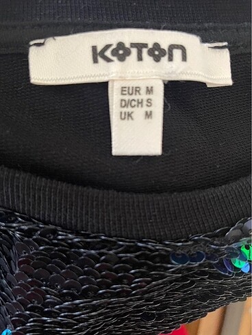 m Beden siyah Renk Pullu sweatshirt